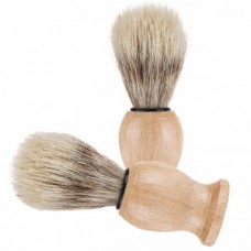 Shaving Brush - Natural Wood Handle